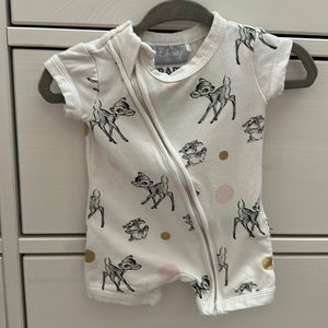 Cotton on Disney baby zip-up onesie